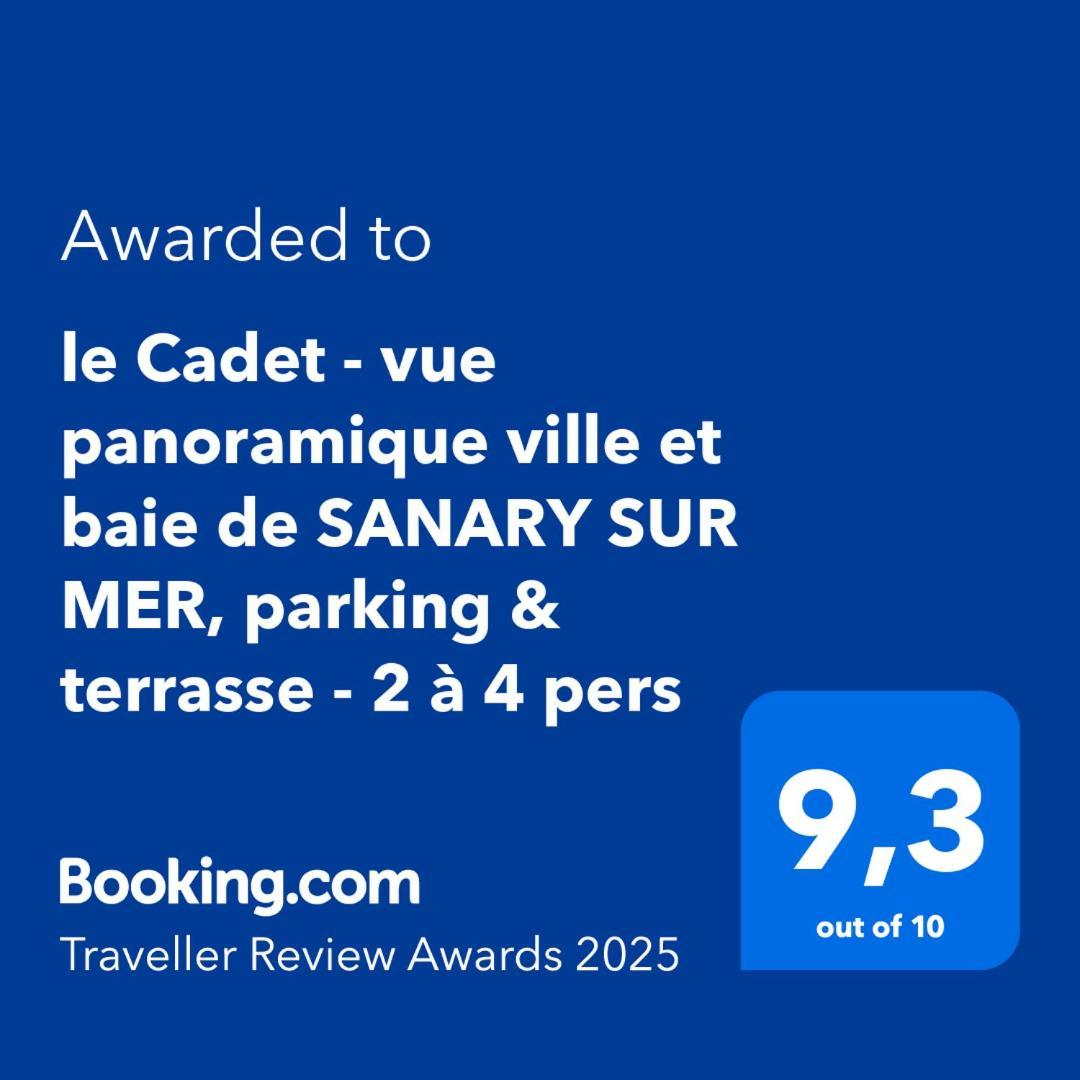 Le Cadet - Vue Panoramique Ville Et Baie De Sanary Sur Mer, Parking & Terrasse - 2 A 4 Pers Buitenkant foto